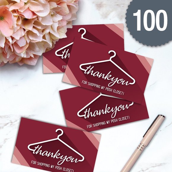 Design By Me Other - Posh Hanger Thank You Cards - Small (100)